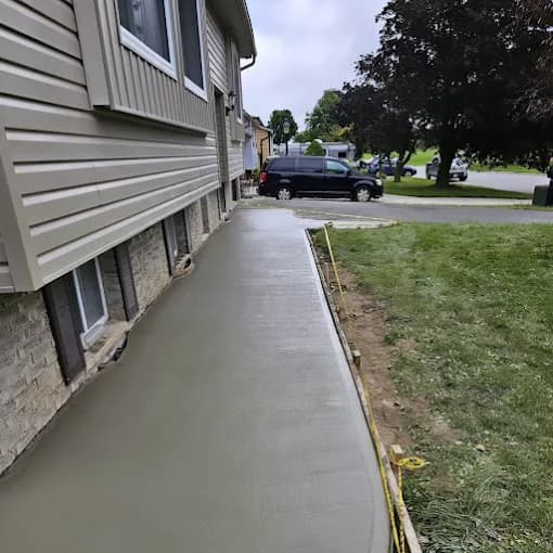 Concrete pad installation